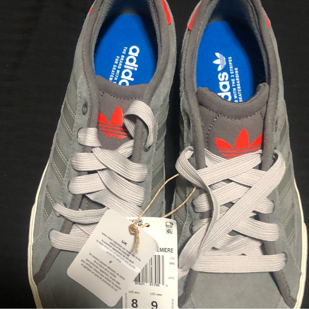 Adidas Court TNS Premier Light Grey Unisex JQ1037 Skateboarding, Size 8M/9W, - Picture 3 of 7